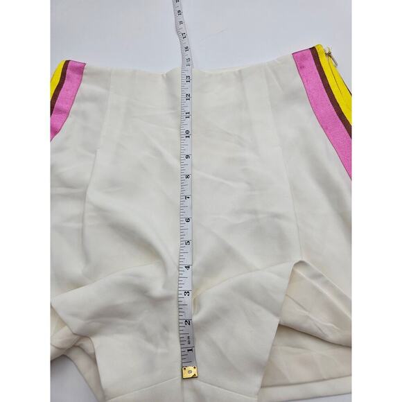 Kate Spade New York Women's Size 6 Ivory Shorts w/Pink and Yellow Stripes - Picture 5 of 9
